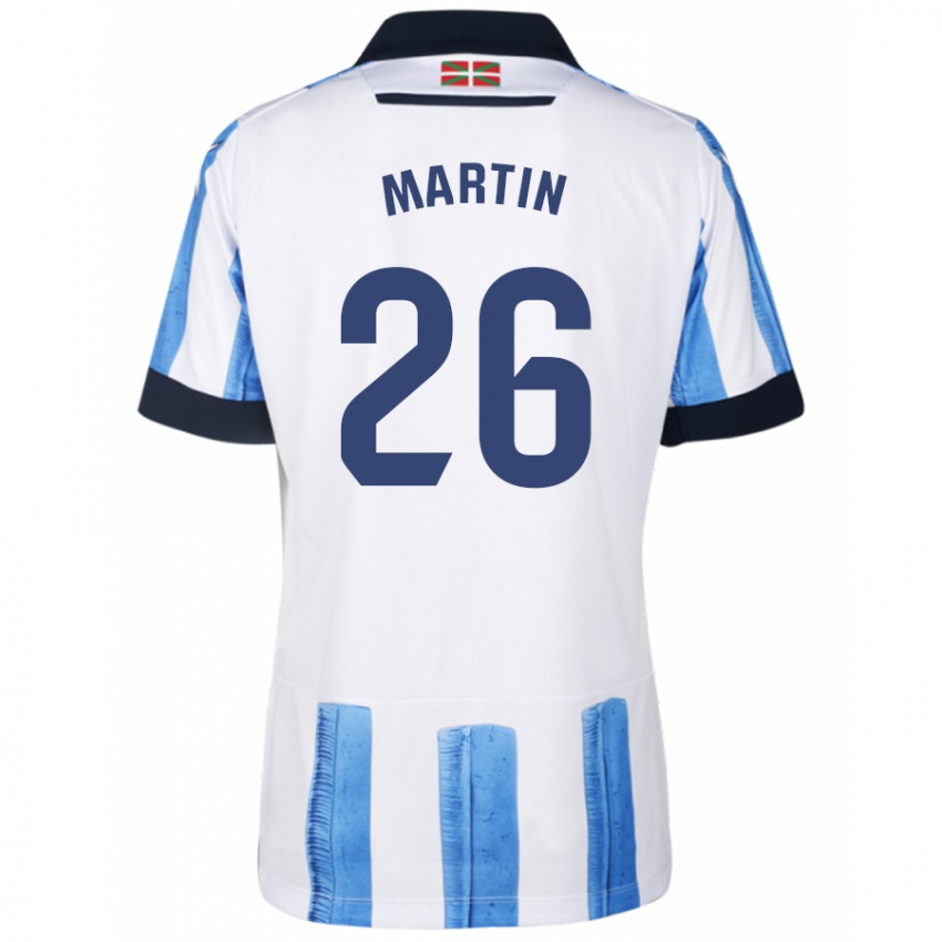 Criança Camisola Jon Martín #26 Branco Azulado Principal 2023/24 Camisa