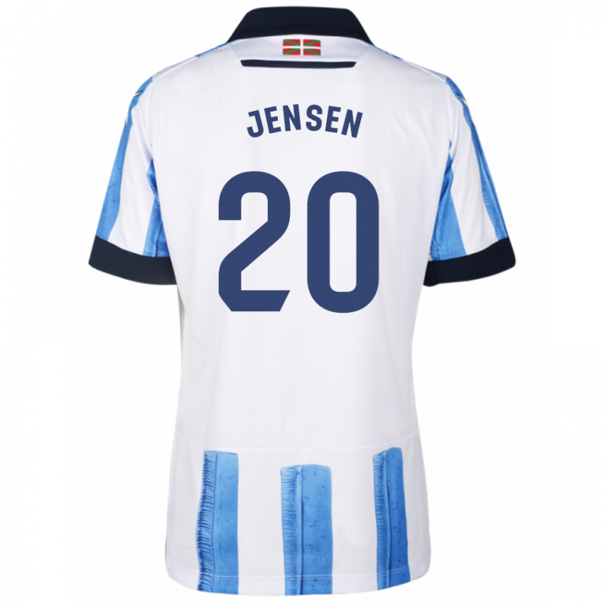 Criança Camisola Synne Jensen #20 Branco Azulado Principal 2023/24 Camisa