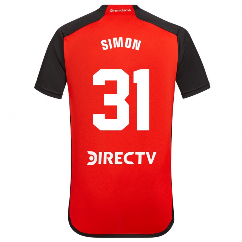 Criança Camisola Santiago Simon #31 Vermelho Alternativa 2023/24 Camisa