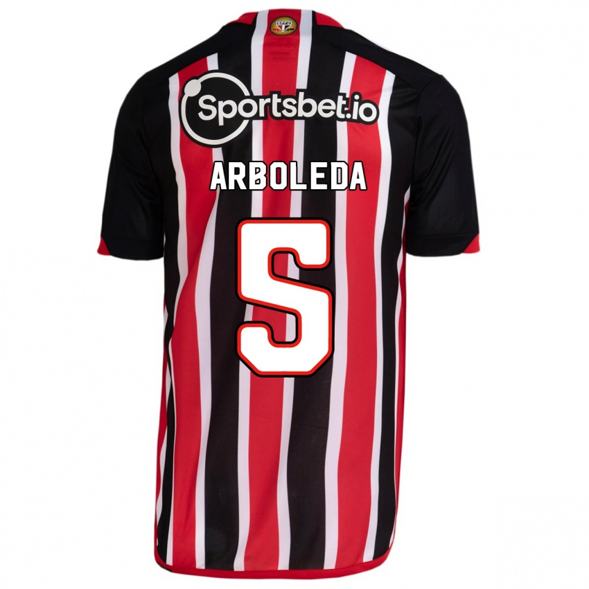 Criança Camisola Robert Arboleda #5 Azul Vermelho Alternativa 2023/24 Camisa