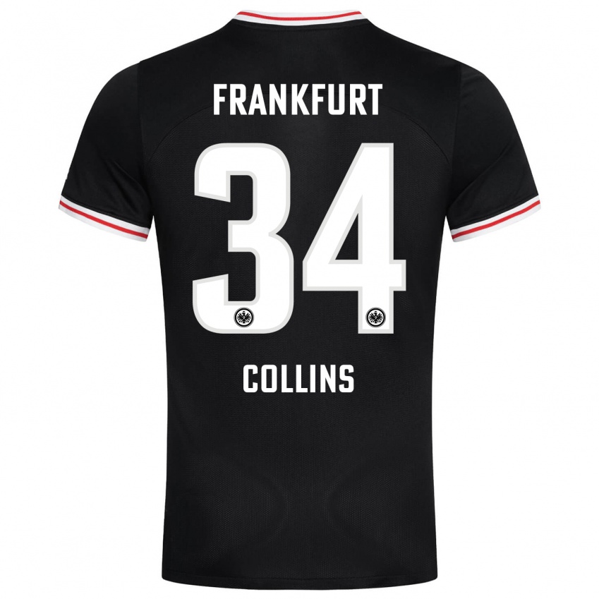 Criança Camisola Nnamdi Collins #34 Preto Alternativa 2023/24 Camisa