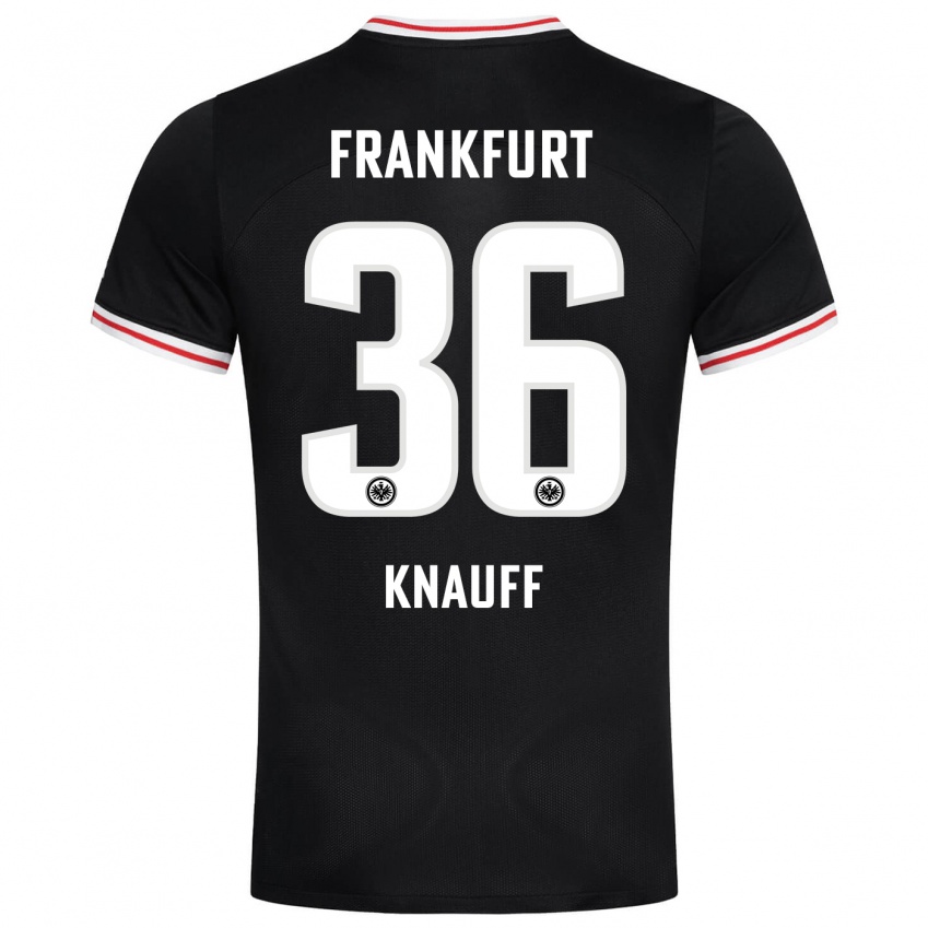 Criança Camisola Ansgar Knauff #36 Preto Alternativa 2023/24 Camisa