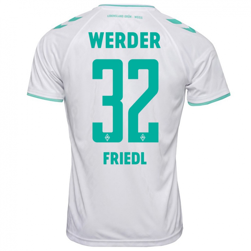 Criança Camisola Marco Friedl #32 Branco Alternativa 2023/24 Camisa