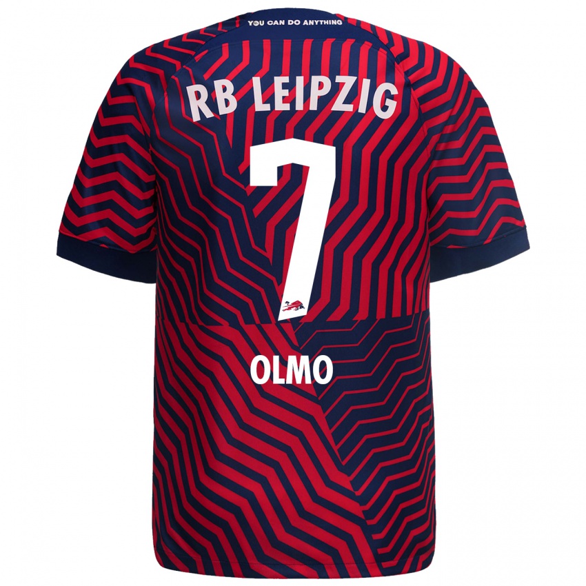 Criança Camisola Dani Olmo #7 Azul Vermelho Alternativa 2023/24 Camisa