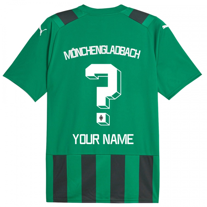 Criança Camisola Seu Nome #0 Preto Verde Alternativa 2023/24 Camisa