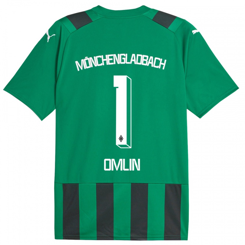 Criança Camisola Jonas Omlin #1 Preto Verde Alternativa 2023/24 Camisa