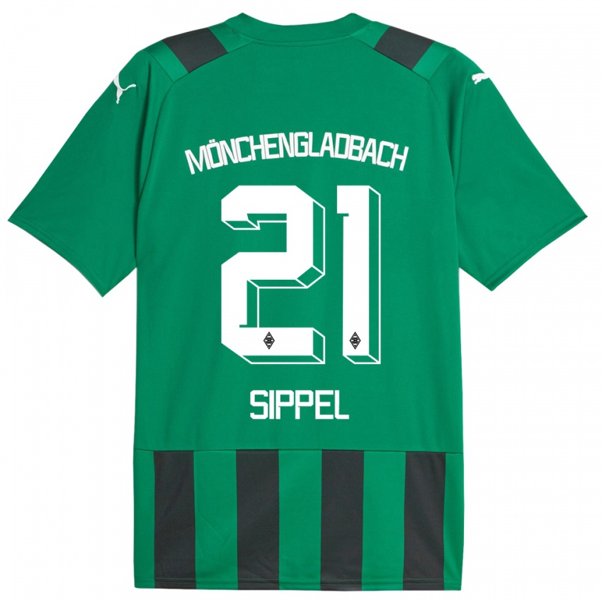 Criança Camisola Tobias Sippel #21 Preto Verde Alternativa 2023/24 Camisa