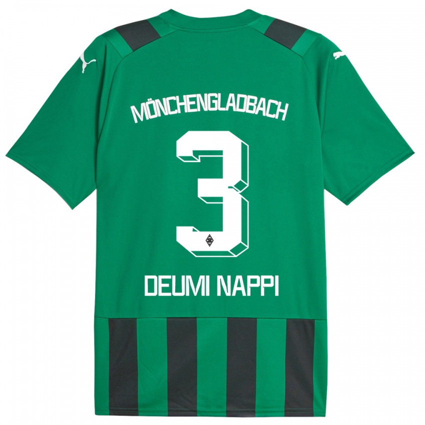 Criança Camisola Dimitrie Deumi Nappi #3 Preto Verde Alternativa 2023/24 Camisa