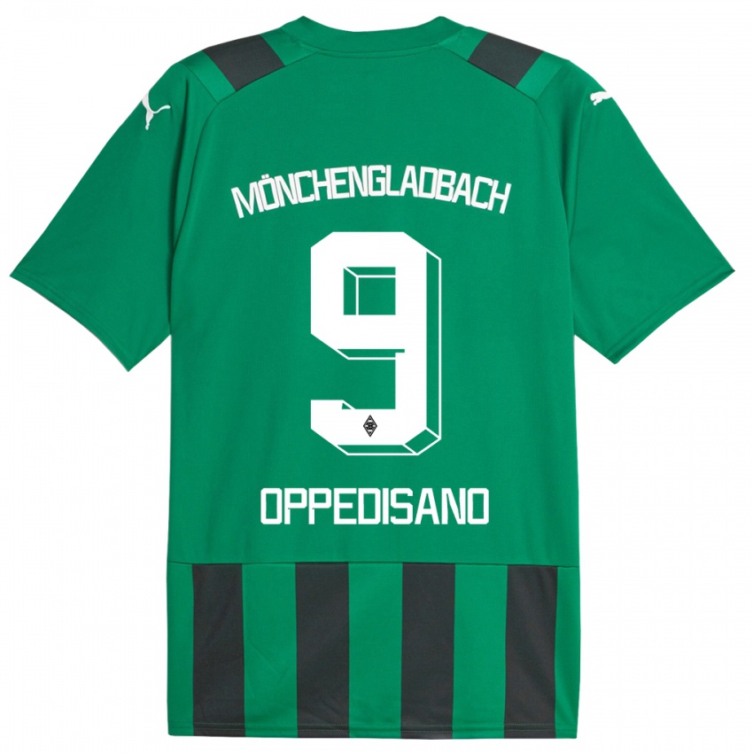 Criança Camisola Valentina Oppedisano #9 Preto Verde Alternativa 2023/24 Camisa