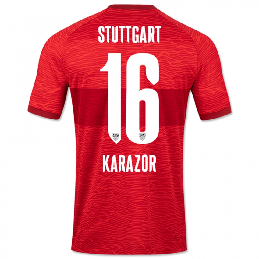 Criança Camisola Atakan Karazor #16 Vermelho Alternativa 2023/24 Camisa