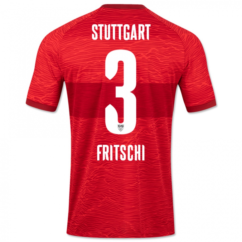 Criança Camisola Paulo Fritschi #3 Vermelho Alternativa 2023/24 Camisa