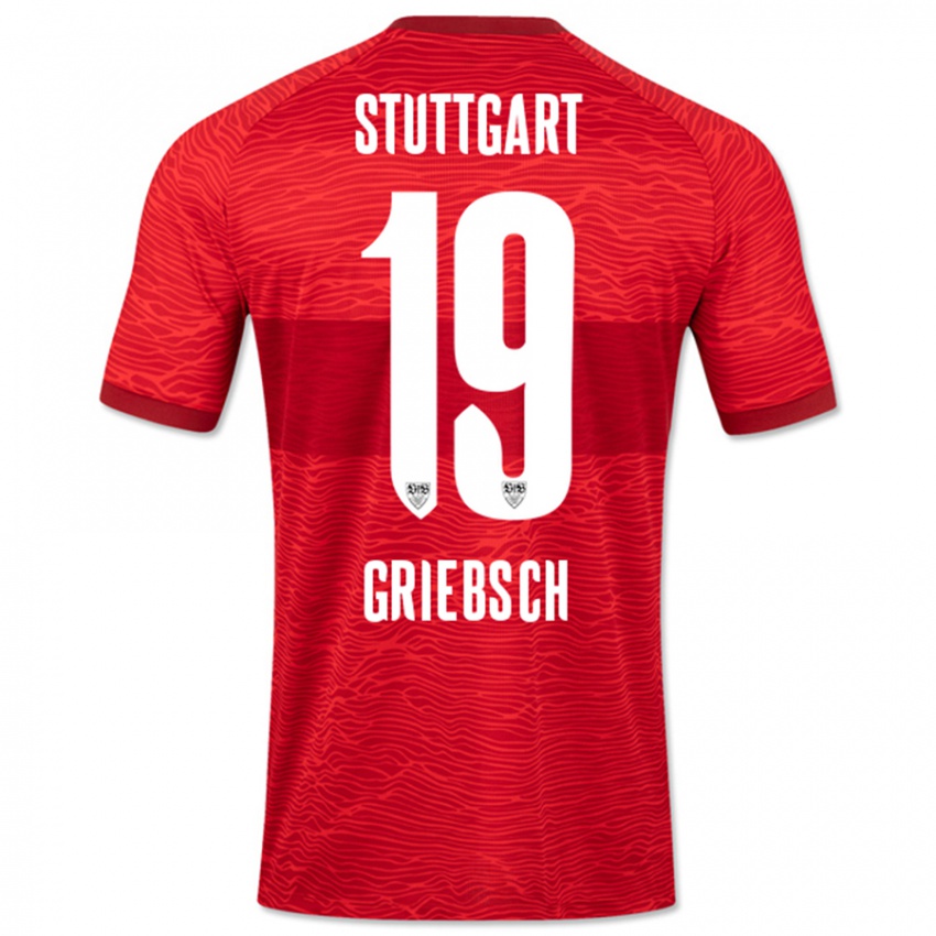 Criança Camisola Lukas Griebsch #19 Vermelho Alternativa 2023/24 Camisa