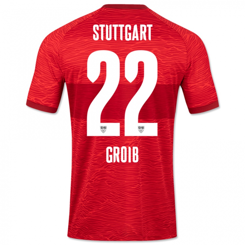 Criança Camisola Alexander Groiß #22 Vermelho Alternativa 2023/24 Camisa