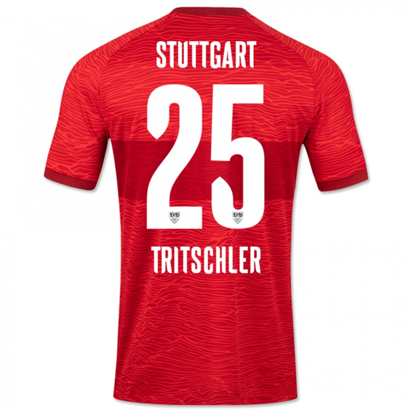 Criança Camisola David Tritschler #25 Vermelho Alternativa 2023/24 Camisa