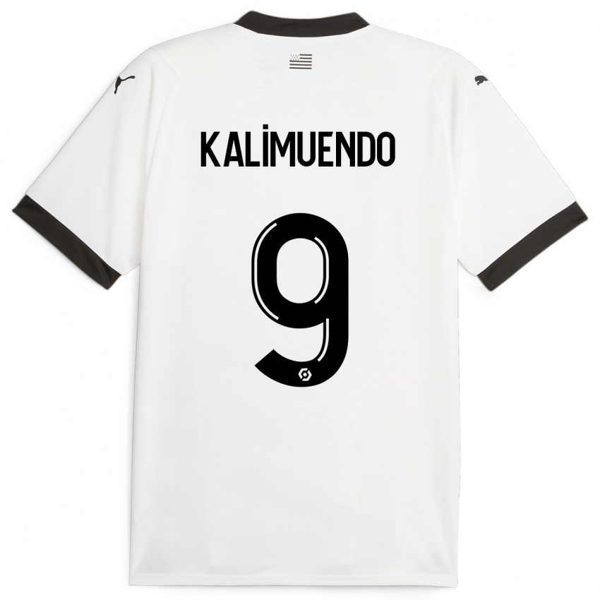 Criança Camisola Arnaud Kalimuendo #9 Branco Alternativa 2023/24 Camisa