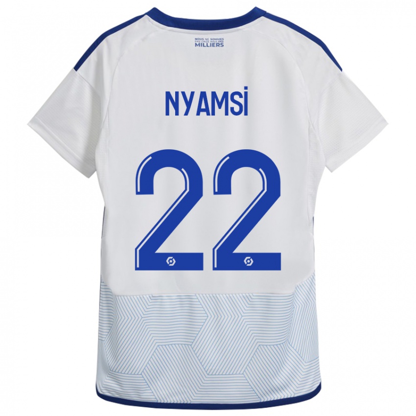 Criança Camisola Gerzino Nyamsi #22 Branco Alternativa 2023/24 Camisa