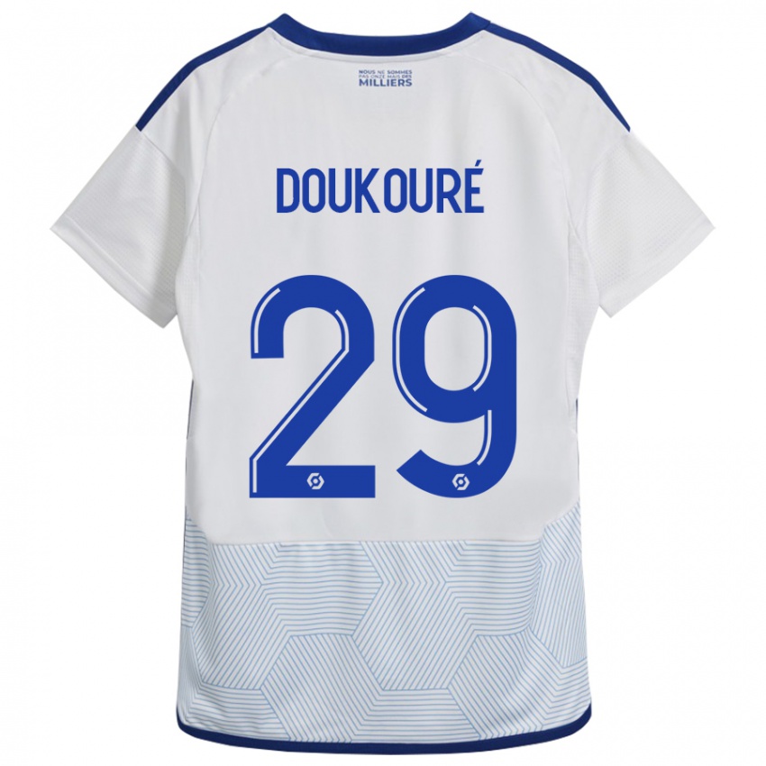 Criança Camisola Ismaël Doukouré #29 Branco Alternativa 2023/24 Camisa