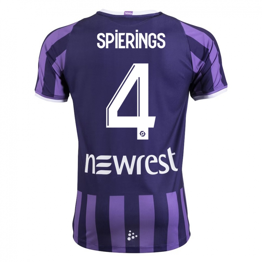 Criança Camisola Stijn Spierings #4 Roxo Alternativa 2023/24 Camisa