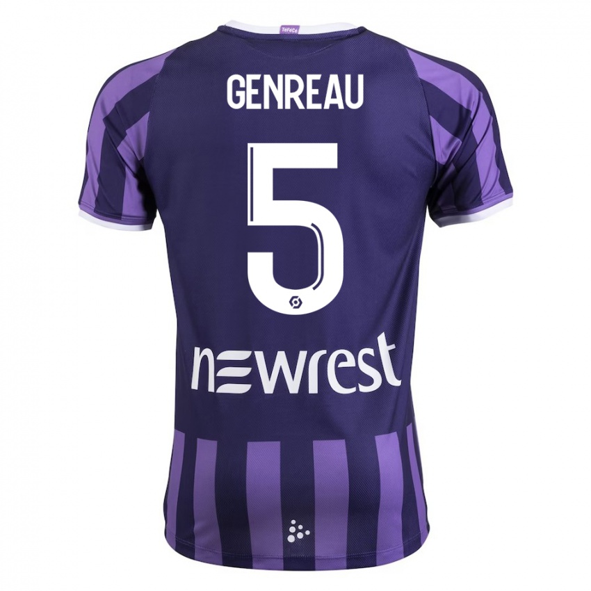 Criança Camisola Denis Genreau #5 Roxo Alternativa 2023/24 Camisa