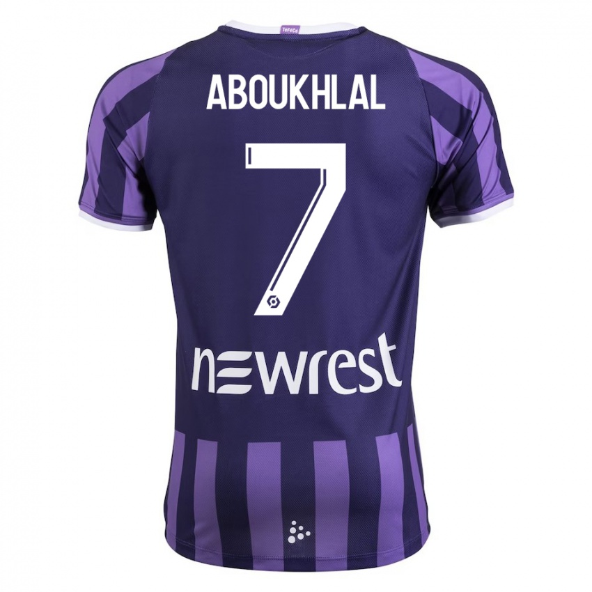 Criança Camisola Zakaria Aboukhlal #7 Roxo Alternativa 2023/24 Camisa