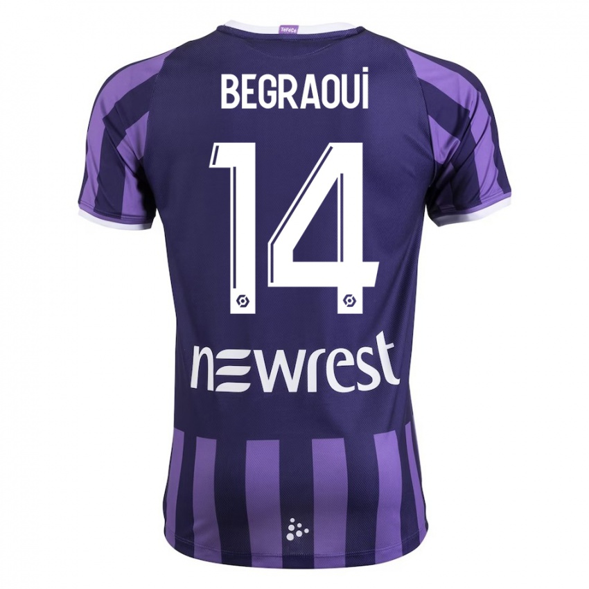 Criança Camisola Yanis Begraoui #14 Roxo Alternativa 2023/24 Camisa