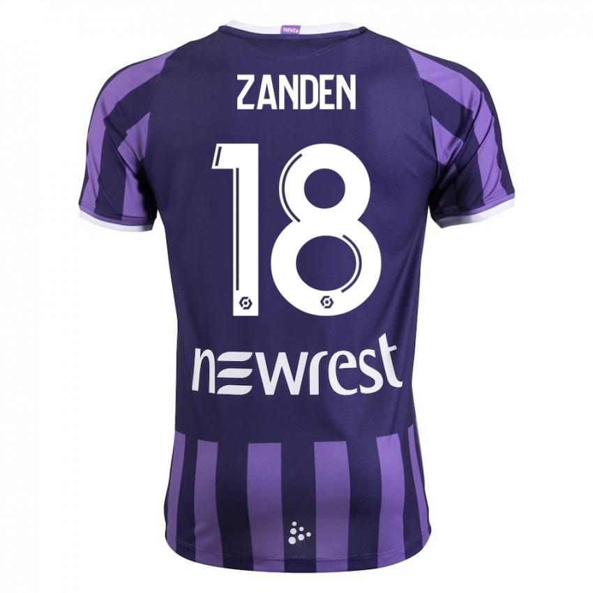 Criança Camisola Oliver Zandén #18 Roxo Alternativa 2023/24 Camisa