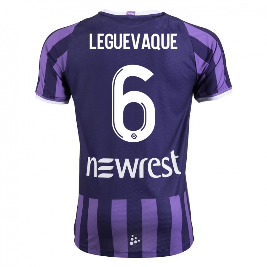 Criança Camisola Laurie Leguevaque #6 Roxo Alternativa 2023/24 Camisa