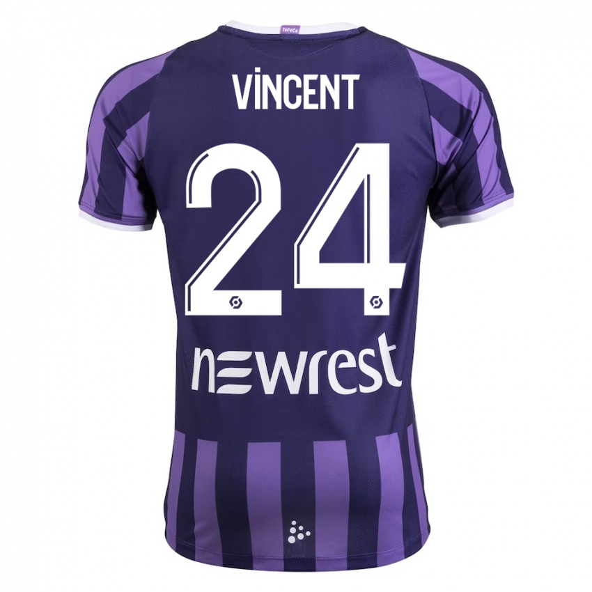 Criança Camisola Magalie Vincent #24 Roxo Alternativa 2023/24 Camisa