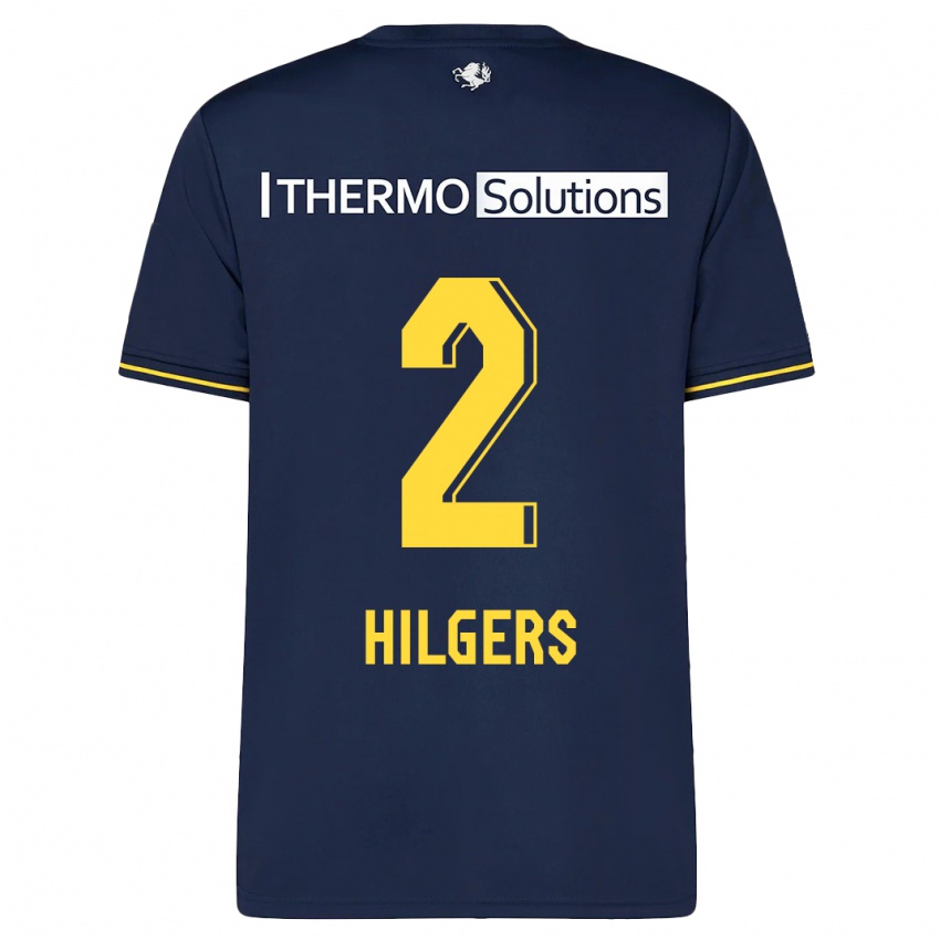 Criança Camisola Mees Hilgers #2 Marinha Alternativa 2023/24 Camisa