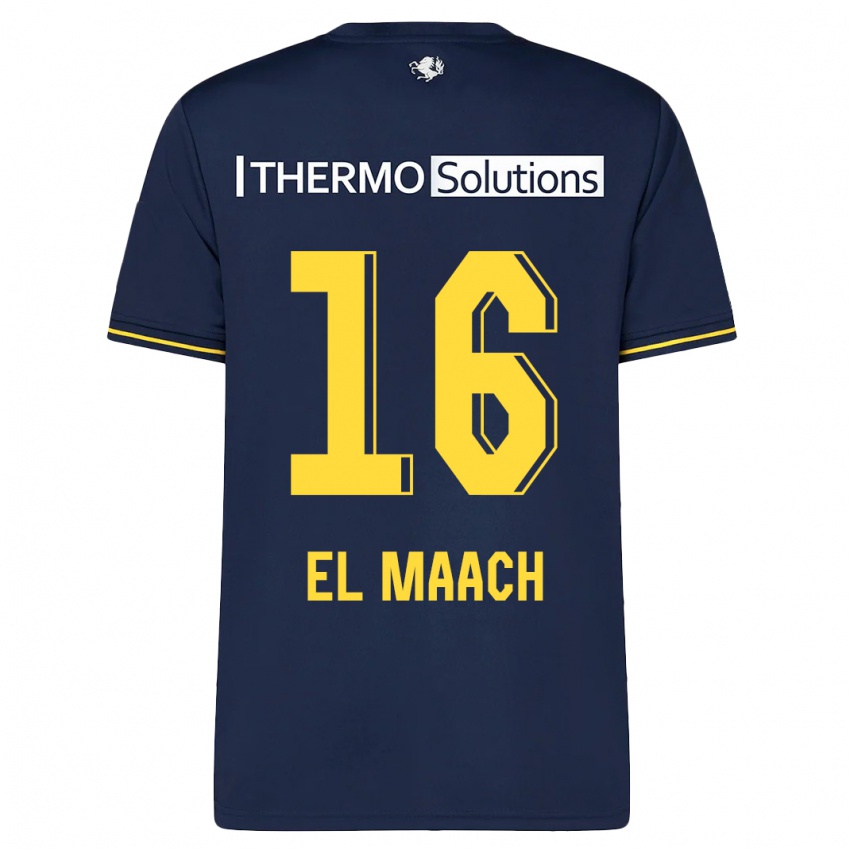 Criança Camisola Issam El Maach #16 Marinha Alternativa 2023/24 Camisa