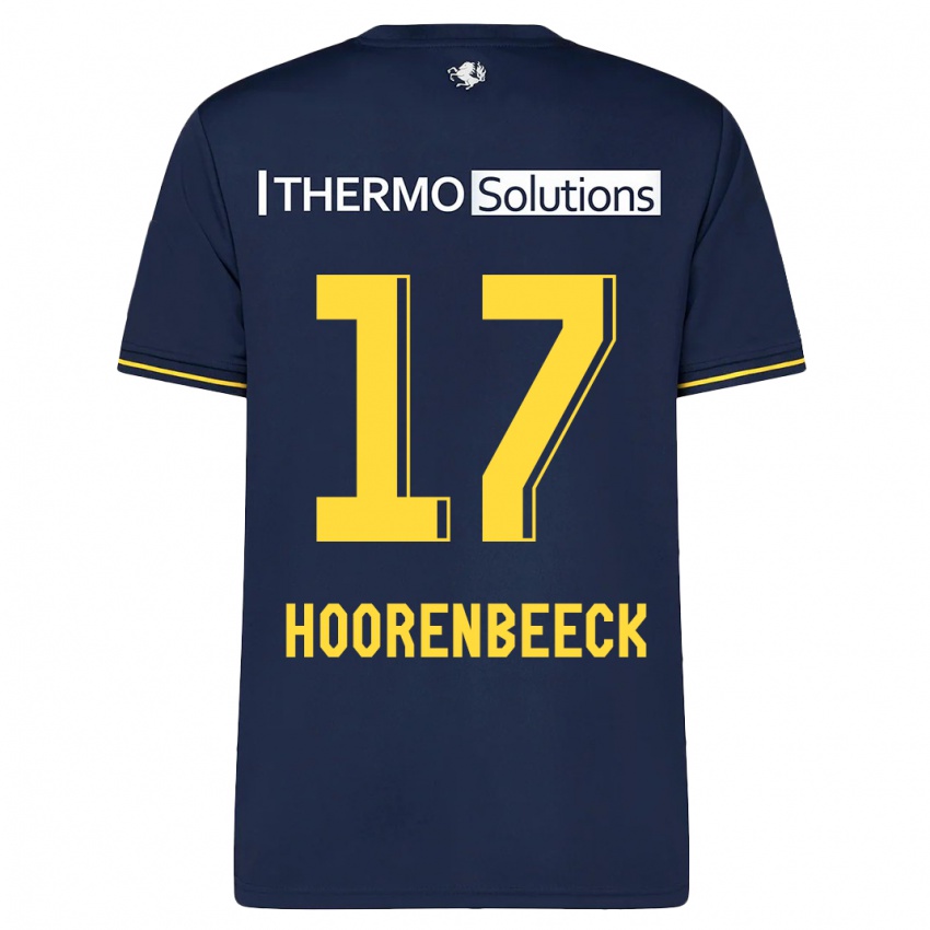 Criança Camisola Alec Van Hoorenbeeck #17 Marinha Alternativa 2023/24 Camisa