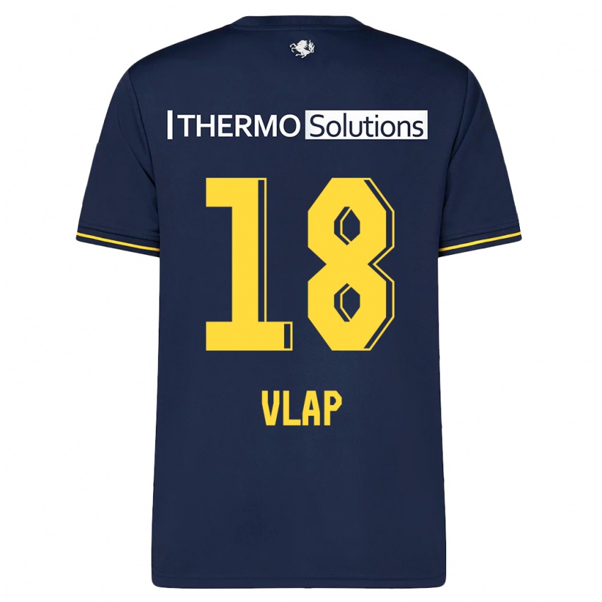 Criança Camisola Michel Vlap #18 Marinha Alternativa 2023/24 Camisa