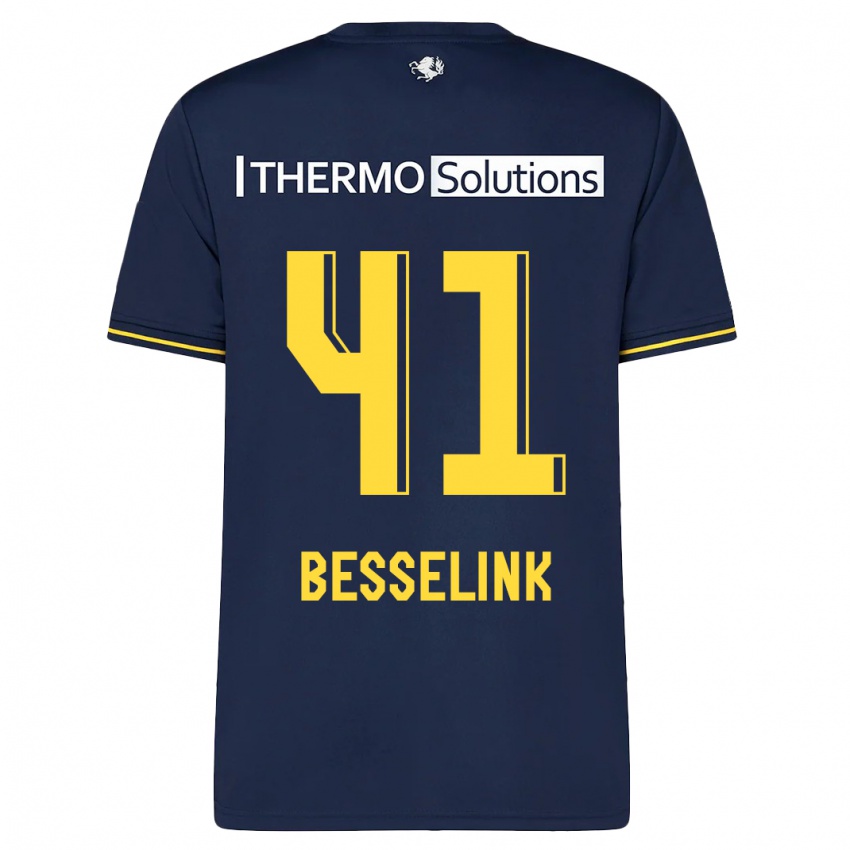 Criança Camisola Gijs Besselink #41 Marinha Alternativa 2023/24 Camisa