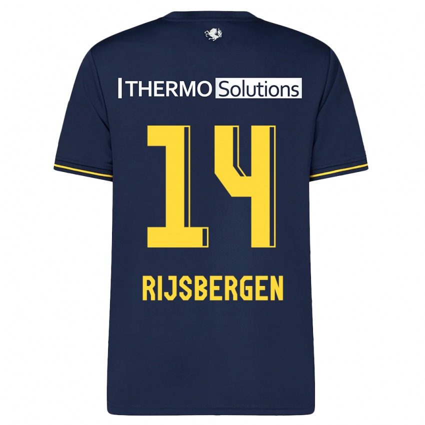 Criança Camisola Liz Rijsbergen #14 Marinha Alternativa 2023/24 Camisa