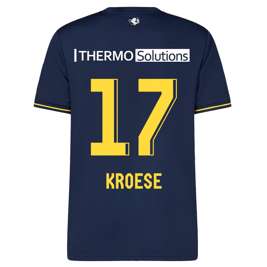 Criança Camisola Fieke Kroese #17 Marinha Alternativa 2023/24 Camisa