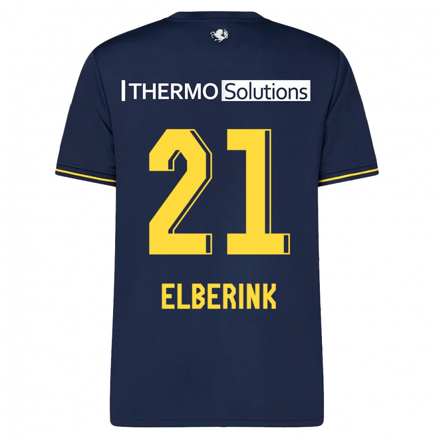 Criança Camisola Eva Oude Elberink #21 Marinha Alternativa 2023/24 Camisa