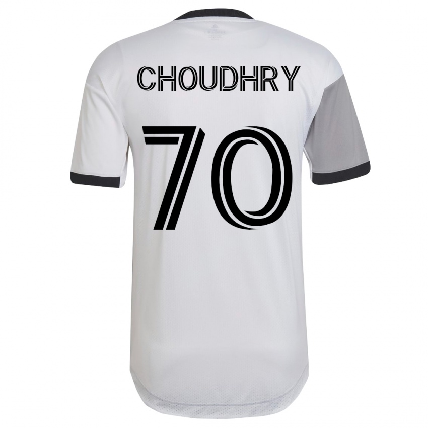 Criança Camisola Benjamin Choudhry #70 Branco Alternativa 2023/24 Camisa