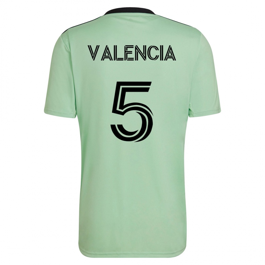 Criança Camisola Jhojan Valencia #5 Luz Verde Alternativa 2023/24 Camisa