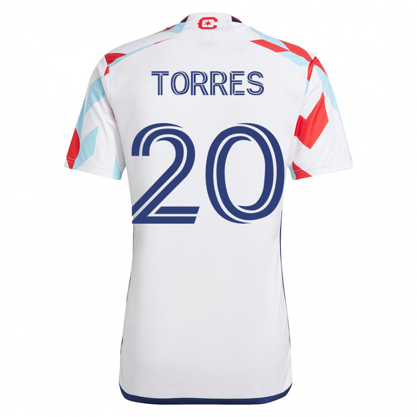 Criança Camisola Jairo Torres #20 Branco Azul Alternativa 2023/24 Camisa