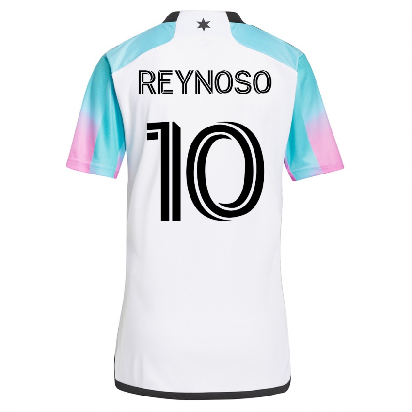 Criança Camisola Emanuel Reynoso #10 Branco Alternativa 2023/24 Camisa