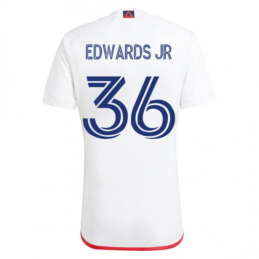 Criança Camisola Earl Edwards Jr. #36 Branco Vermelho Alternativa 2023/24 Camisa