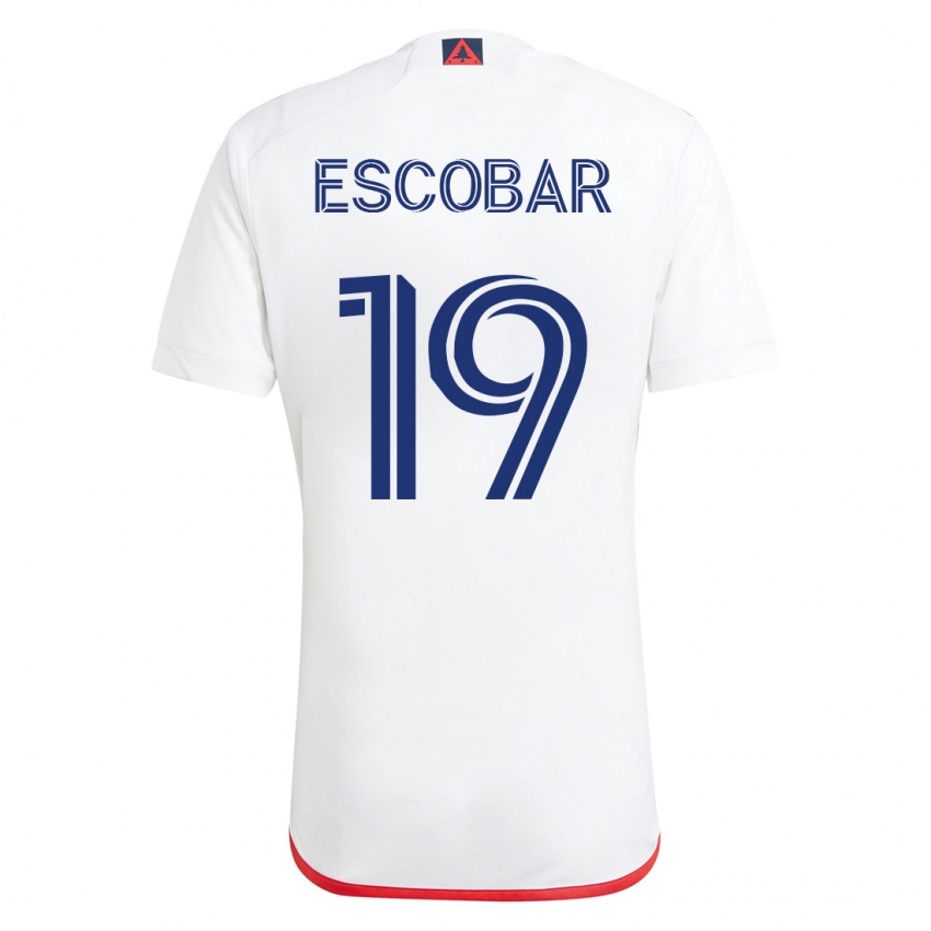 Criança Camisola Olger Escobar #19 Branco Vermelho Alternativa 2023/24 Camisa