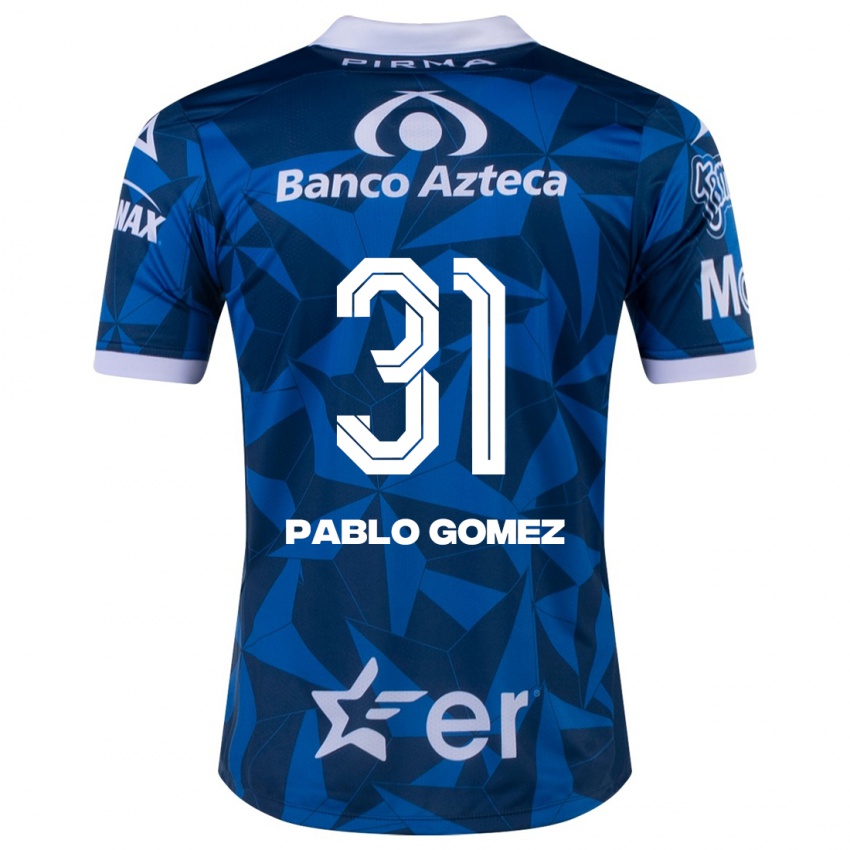 Criança Camisola Juan Pablo Gómez #31 Azul Alternativa 2023/24 Camisa