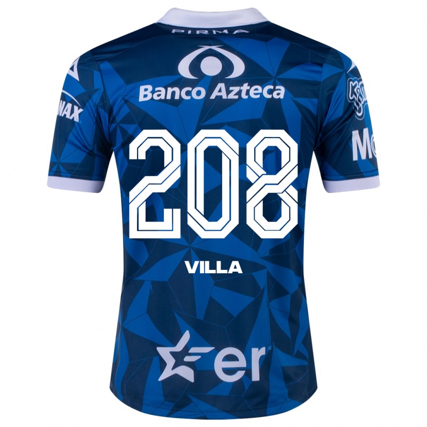 Criança Camisola Patrick Villa #208 Azul Alternativa 2023/24 Camisa