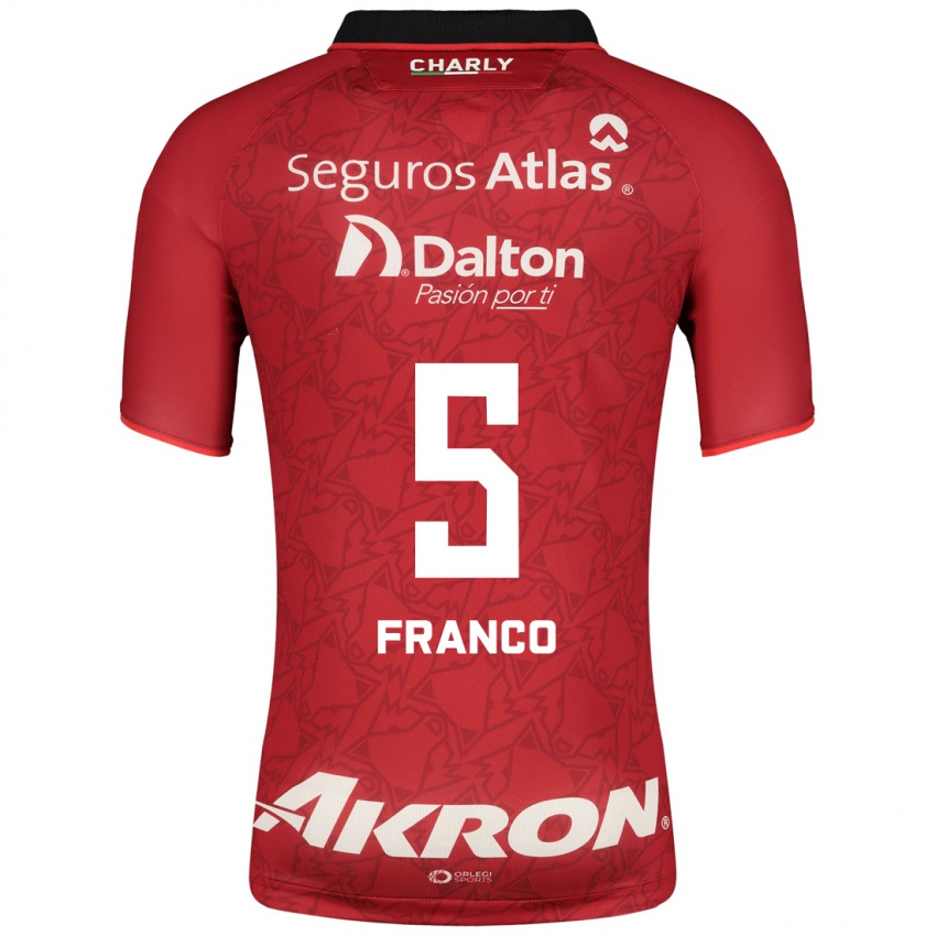 Criança Camisola Alejandra Franco #5 Vermelho Alternativa 2023/24 Camisa