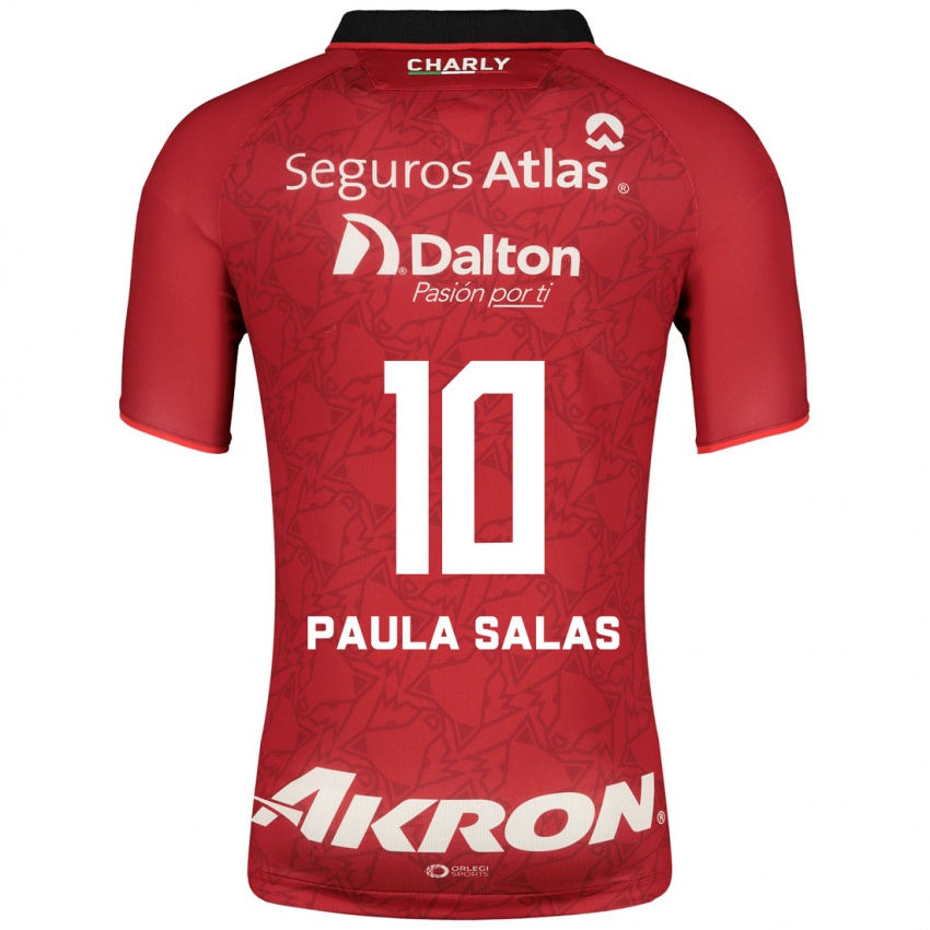 Criança Camisola María Paula Salas #10 Vermelho Alternativa 2023/24 Camisa