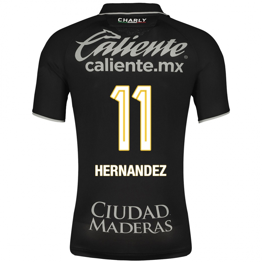 Criança Camisola Elías Hernández #11 Preto Alternativa 2023/24 Camisa