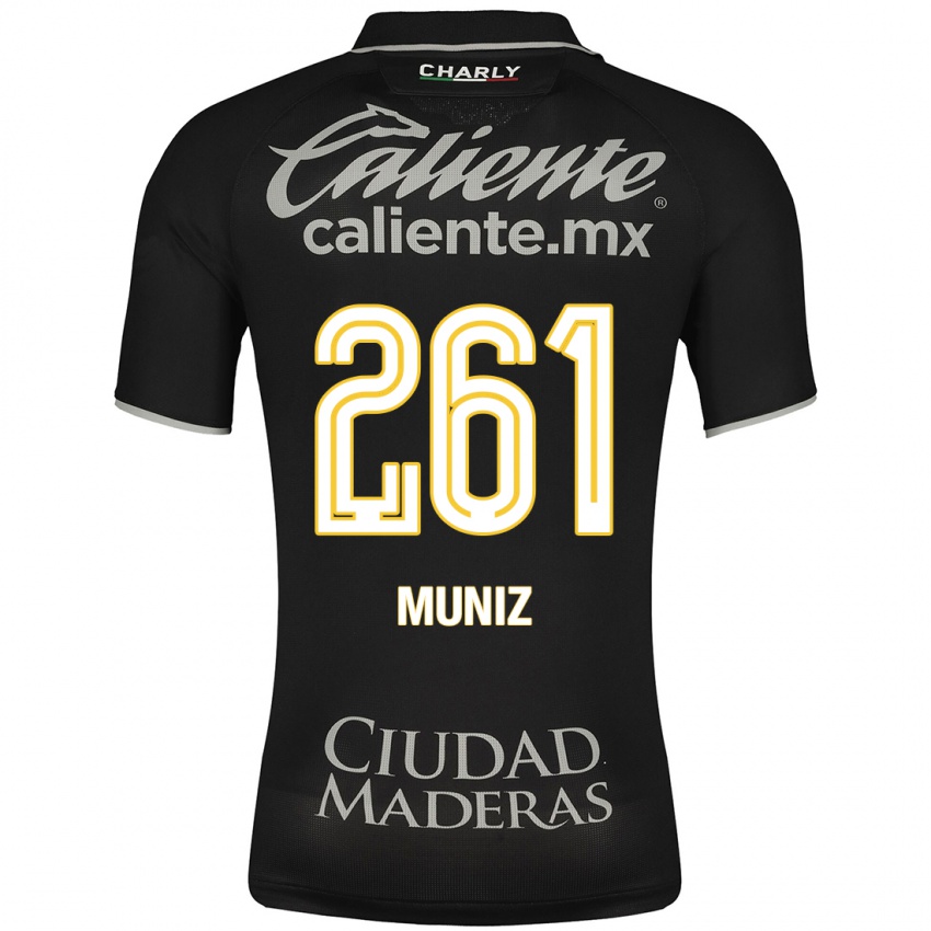 Criança Camisola César Muñiz #261 Preto Alternativa 2023/24 Camisa