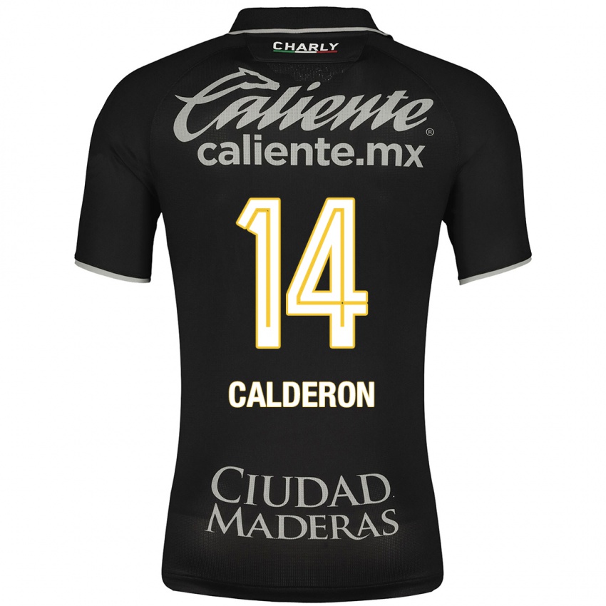 Criança Camisola Daniela Calderón #14 Preto Alternativa 2023/24 Camisa