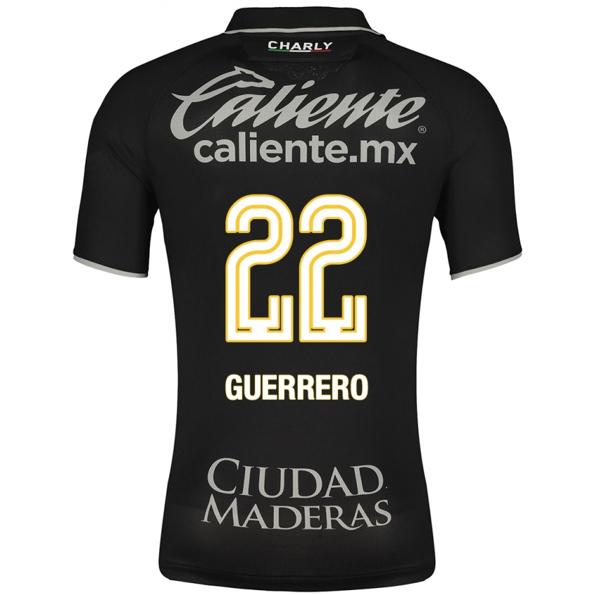 Criança Camisola África Guerrero #22 Preto Alternativa 2023/24 Camisa